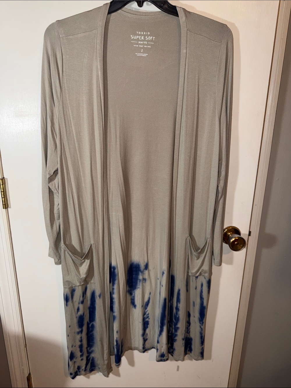 Torrid Taupe Tie Dye Super Soft Knit Cardigan